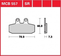 Přední brzdové destičky Aprilia 300 Leonardo (Grimeca) (SV), rv. od 05