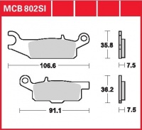 Přední brzdové destičky pravé Yamaha YFM 550 Grizzly, rv. od 09