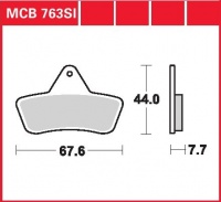 Přední brzdové destičky Arctic Cat TRV 500 4x4, rv. 03-04