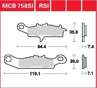 Přední brzdové destičky pravé Kawasaki KFX 700 V-Force (SV700A), rv. od 04