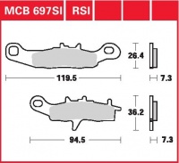 Přední brzdové destičky Kawasaki KX 80, rv. 97-00