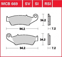 Přední brzdové destičky CPI 125 Sahel, rv. od 02