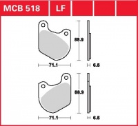 Přední brzdové destičky Harley Davidson FLT 1340 80, rv. 80-81