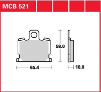 Přední brzdové destičky Yamaha RD 350 LC (4L0), rv. 81-82