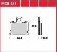 Přední brzdové destičky Yamaha RD 80 MX (5G1), rv. 81-84