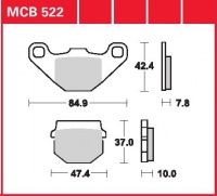 Přední brzdové destičky Kawasaki KMX 125 (MX125B), rv. 96-98