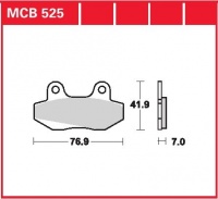 Přední brzdové destičky Honda MBX 80 SWZ (HC04), rv. 83-84