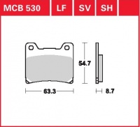 Přední brzdové destičky Yamaha XJ 900 F (58L/4BB), rv. 85-94