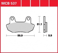 Přední brzdové destičky Honda CB 450 N (PC14), rv. 84-85