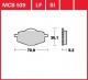 Přední brzdové destičky Yamaha DT 125 R (4BL), rv. 96-97