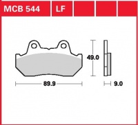 Přední brzdové destičky Honda VF 500 F (PC12), rv. 84-86