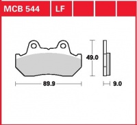 Přední brzdové destičky Honda CBX 1000 (SC06), rv. od 81