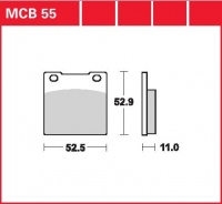 Přední brzdové destičky Honda CB 400 A (CB400N), rv. 77-81