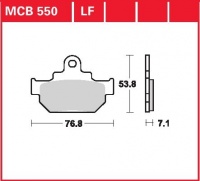 Přední brzdové destičky Suzuki LS 650 P Savage (NP41B), rv. 86-01