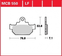 Přední brzdové destičky Suzuki VL 250 Intruder (WVA5), rv. od 00