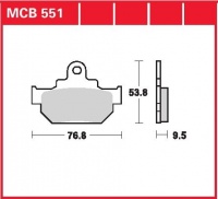 Přední brzdové destičky Honda MBX 125 RW, rv. 1984