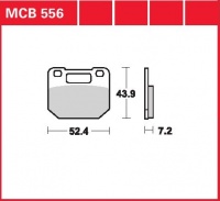 Přední brzdové destičky Suzuki RG 80 C (NC11A), rv. 85-87