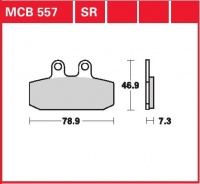 Přední brzdové destičky Sachs 125 Roadster V2 (680), rv. od 01