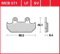 Přední brzdové destičky Honda NX 650 Dominator (RD02), rv. 90-95