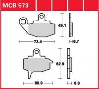 Přední brzdové destičky Kawasaki KX 125, rv. 87-88