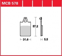 Přední brzdové destičky Yamaha DT 50 R (MBK), rv. 96-01