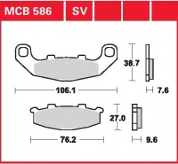 Zadní brzdové destičky Suzuki GSX 1100 G (GV74A), rv. 94-95