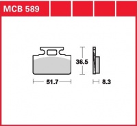 Přední brzdové destičky Honda NH 80 Lead (HF01), rv. od 85