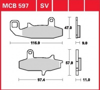 Přední brzdové destičky Suzuki DR 650 RS, RSU (SP42B), rv. od 91