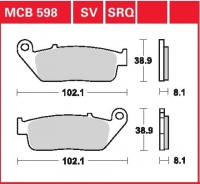 Přední brzdové destičky Honda CB-1 400 F (NC27), rv. 89-90