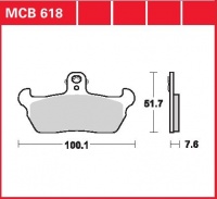 Přední brzdové destičky Aprilia 600 Pegaso (Brembo), rv. od 90