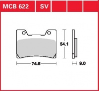 Přední brzdové destičky Yamaha VMX 1200 V Max, rv. 93-01