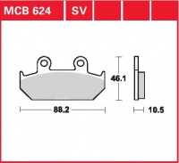 Přední brzdové destičky Honda VT 600 C (PC21), rv. 89-93