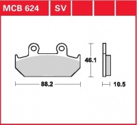 Přední brzdové destičky Honda GL 1500 SE (SC22), rv. 91-00