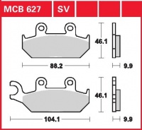 Přední brzdové destičky Yamaha XT 600 E (3TB, 3UW, DJ), rv. 90-03