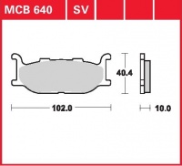 Přední brzdové destičky Yamaha XVS 650 Drag Star (4XR/4VR), rv. 97-04