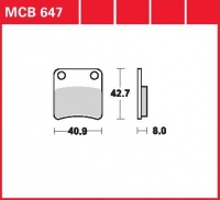 Přední brzdové destičky Honda FJS 400 Silver Wing (Parkingbrake), rv. od 06