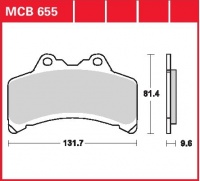 Přední brzdové destičky Yamaha GTS 1000 A (4BH), rv. 93-00