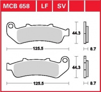 Přední brzdové destičky Honda CBR 1000 F, Dual CBS (SC24), rv. 93-01