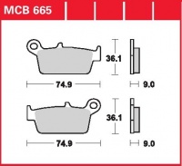 Přední brzdové destičky Kymco 50 Easy, rv. od 01