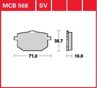 Přední brzdové destičky Yamaha XT 600 Z (1VJ), rv. 86-87