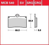 Přední brzdové destičky Aprilia RS 250 (LD01), rv. 95-96