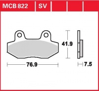 Zadní brzdové destičky Kymco 150 Straight, rv. od 08