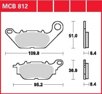 Přední brzdové destičky Yamaha YBR 125, rv. od 08