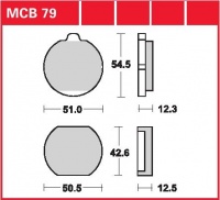 Přední brzdové destičky Kawasaki KH 250 (KH250B), rv. 76-78