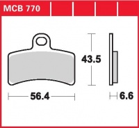 Zadní brzdové destičky Gas Gas MC 65, rv. od 05