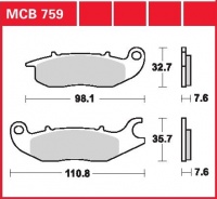 Přední brzdové destičky Honda CBR 125 R, rv. od 04