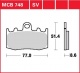 Přední brzdové destičky BMW K 1200 GT Integral ABS (K41), rv. 01-05