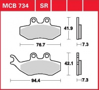 Přední brzdové destičky Peugeot 125 Satelis, rv. od 04