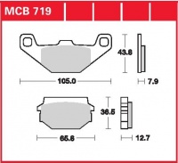 Přední brzdové destičky Sachs 125 Husky (Sanyang), rv. od 97