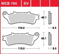 Přední brzdové destičky Honda XL 1000 Varadero Dual CBS (SD01), rv. od 99